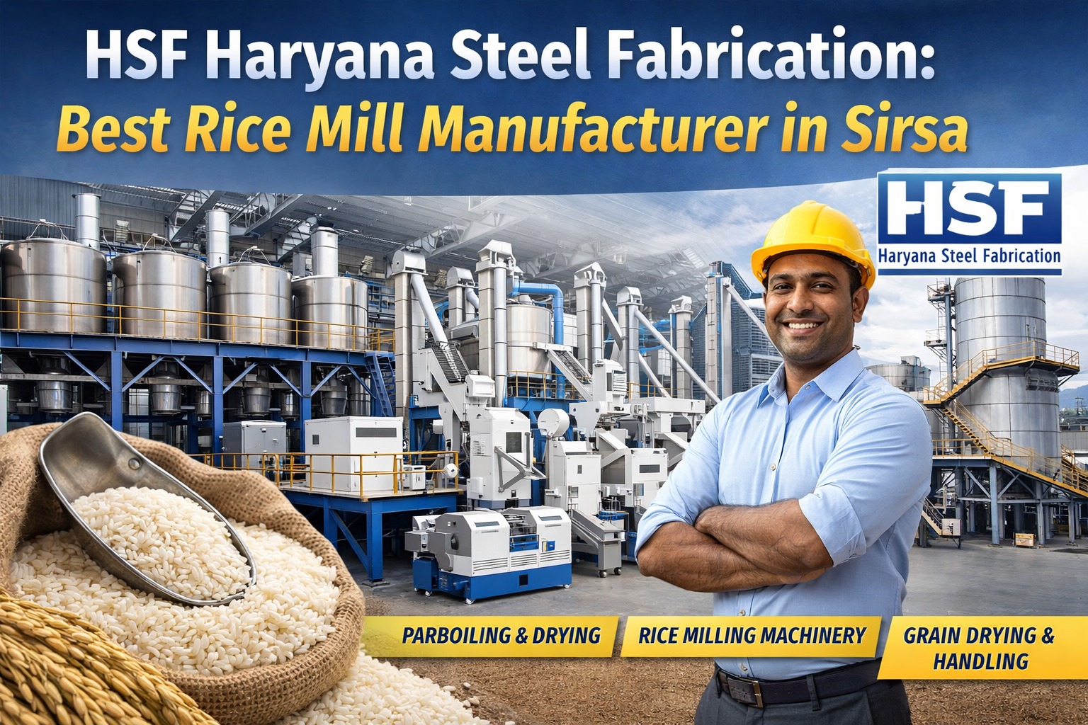 HSF Haryana Steel Fabrication: Best Rice Mill Manufacturer in Sirsa